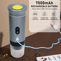 Machine à café électrique portable à écran LED, alimentée par batterie/USB, machine à expresso intelligente avec indicateur de progression pour utilisation en camping-car/voiture