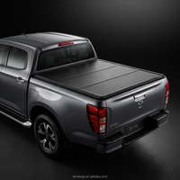 Couverture de benne rigide pliable en trois parties en alliage d'aluminium étanche et verrouillable compatible avec Mitsubishi L200/Triton/RAM1500/2500/Ford Ranger T6 T7 T8 T9