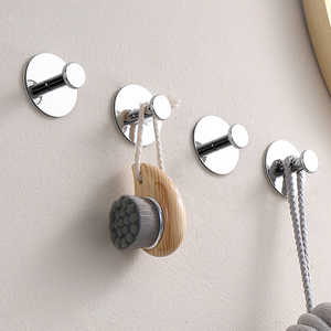 Self-Adhesive Stainless Steel <b>Hook</b> for Bathroom Wall Door Coat Racks-Punch-Free Home Storage <b>Hooks</b> for Clothes <b>Towel</b> Hangers - Product Image 2