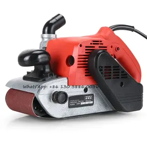 Industrial 4 Inch Woodworking Polishing Belt Sanding Machine 1600W Variable Speed Corded Electric Wood Planer Mini Belt Sander