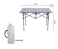 Table de camping multifonctionnelle de haute qualité et enroulable la plus populaire Table en bois et en aluminium