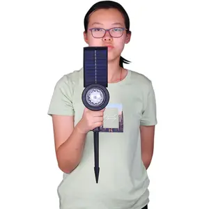 RGB Solar Powered luar ruangan dekorasi jalur lanskap tahan air lampu rumput Solar lampu Spot Led Solar tambat lampu taman