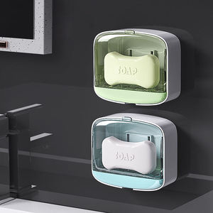 Wholesale Novax Plastic 2026 Wall-mounted Soap Box Organizer Dish Holder with Cover for Bathroom Accessories - Product Image 5