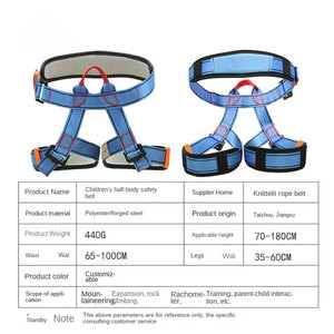 Hot Selling Metade Corpo Escalada <span class=keywords><strong>Harness</strong></span> para Crianças High Altitude Resgate Cinto de Segurança com Proteção Queda para Crianças - Product Image 4