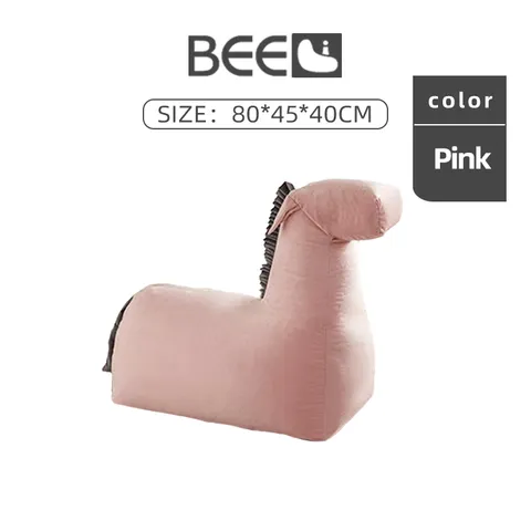 Amazon hot sale kid baby bean bag animal pony shape cover bean bag sofa chair for children