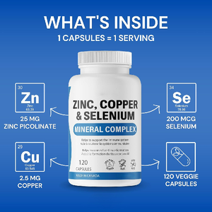 Suplemento de equilibrio hormonal óptimo de bióticos OEM, minerales de soporte endocrino de rubidio glandular porcino de cobre y selenio de <span class=keywords><strong>zinc</strong></span> para - Product Image 2
