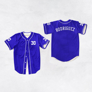 Maillot blanc Sublimation uni hip hop Hipster Baseball maillot boutonné chemises uniformes de sport hommes femmes maillot Logo personnalisé