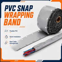 Bande de protection pour câbles en PVC à bouton-pression, flexible et réutilisable, pour la gestion des faisceaux de câbles industriels, pour usage OEM