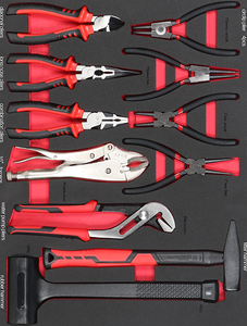 กล่องเก็บเครื่องมือกลโลหะสีแดงกล่องเปล่ามีกลไกรองรับ - Product Image 2