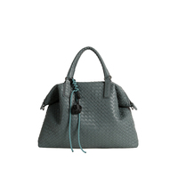 Sac fourre-tout pour femme en cuir tressé structuré grande capacité, sac à bandoulière avec fermeture éclair, 3 couleurs, vente en gros, personnalisation OEM, usine