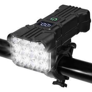 Luz Delantera LED para Bicicleta con Bocina y Pantalla Digital, Batería de 1800mAh, 12 Leds, Ideal para Ciclismo Nocturno en Montaña - Product Image 1