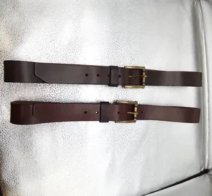 copper square buckle high density cowhide genuine leather classic belt for men customize logo factory