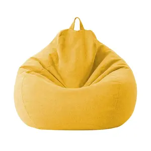 LƯỜI BIẾNG Túi Đậu Ghế Sofa Bìa Ghế mà không cần Phụ Linen Vải Lounger Ghế Đậu Túi Phồng Ghế Tatami Phòng Khách Đồ Nội Thất