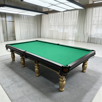 Table de snooker russe professionnelle de 12 pieds en bois massif, table de billard russe pour club et bar avec tissu 6811