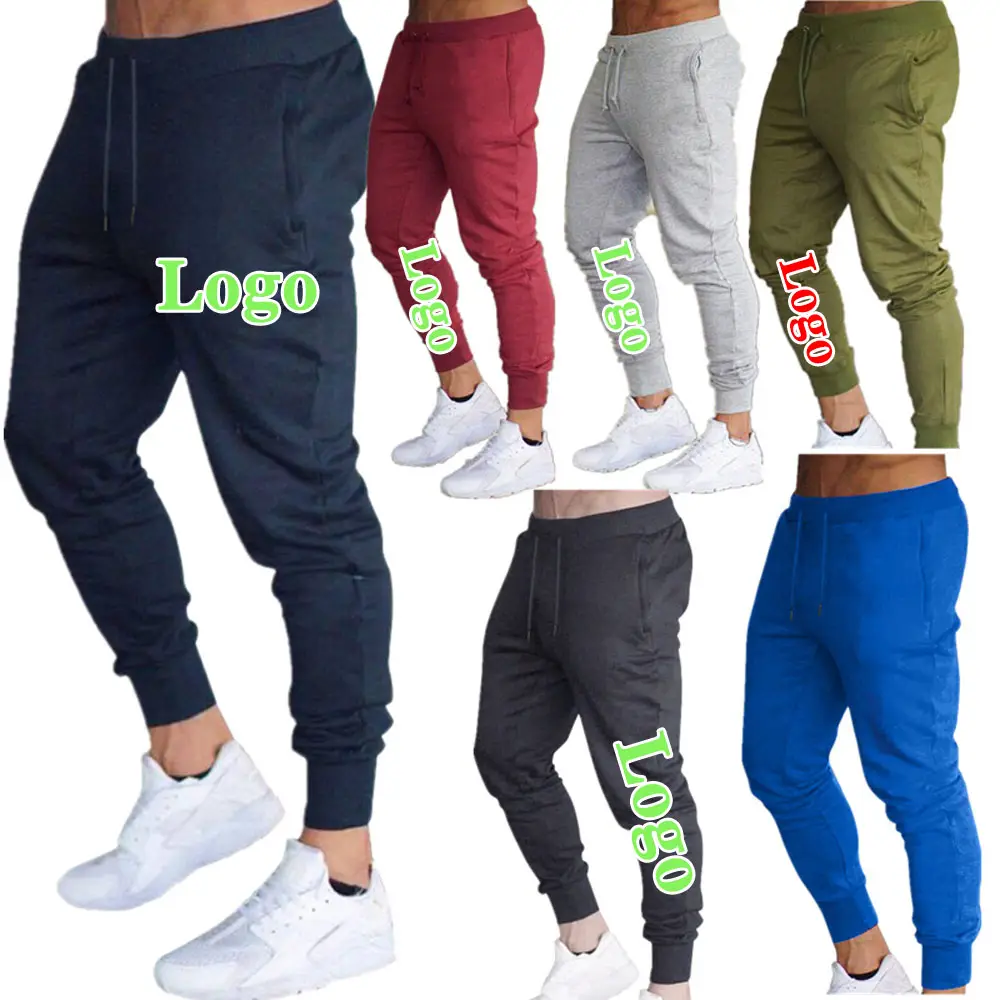 Pantalones de chándal ajustados para hombre, joggers con logotipo personalizado, a rayas, con cordón