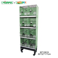 Cages d'élevage pour oiseaux en fil métallique ORIENPET & OASISPET avec panneau arrière en plastique, cages empilables, stocks disponibles NT10819, produits pour oiseaux de compagnie