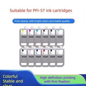 Cartouche d'encre pigmentée compatible de qualité supérieure PFI57 PFI 57 de 700 ml en 12 couleurs pour imprimantes <span class=keywords><strong>Canon</strong></span> <span class=keywords><strong>Pro</strong></span> 520 540 540s 560s - Product Image 1