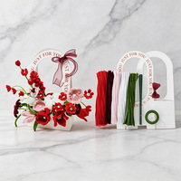 Panier à fleurs portable fait main avec tige torsadée, sac DIY pour bouquet, cadeau de vacances, vente en gros
