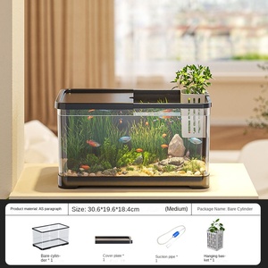 Premium Transparent Goldfish Tank Bureau Écologique <span class=keywords><strong>Aquarium</strong></span> Creative Salon Paysage Durable Petit Moyen Fish Tank - Product Image 6