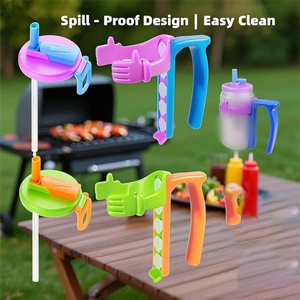 1 Juego de Tapas Plegables para Latas de Refresco, Tapas con Popote Fáciles de Abrir para Coca-Cola y <span class=keywords><strong>Sprite</strong></span>, Tapas Antiderrames para Fiestas - Product Image 2