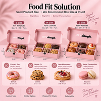 Boîte d'emballage pour boulangerie personnalisée, en papier alimentaire, avec logo, pour biscuits, beignets et pâtisseries