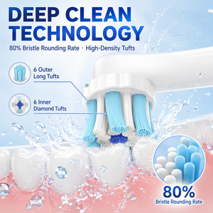 Têtes de rechange pour <span class=keywords><strong>brosse</strong></span> à dents électrique, poils doux DuPont, compatibles avec la série IO, logo OEM personnalisé accepté - Product Image 2