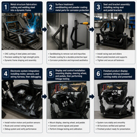Simulateur de course VR industriel en métal à 3 écrans, 6 axes, servomoteur, rotation à 360° pour parcs d'aventure intérieurs et salles d'arcades, 1 joueur