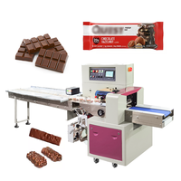 Machine d'emballage automatique horizontale pour barres chocolatées, bonbons, cacahuètes, barres granola
