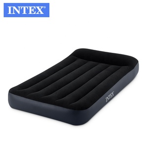 INTEX 66127 USB Stripe Flocage <span class=keywords><strong>Personne</strong></span> Seule 99CM Oreiller Repos Classique Airbed <span class=keywords><strong>Avec</strong></span> Oreiller Intégré Tente Camping Air <span class=keywords><strong>Matelas</strong></span> <span class=keywords><strong>Lit</strong></span> - Product Image 1