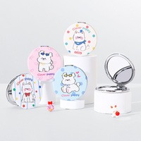 CADEAU IDÉAL Miroir de poche miniature en métal personnalisé Logo personnalisé Vente en gros Miroir compact double face Grossissement 2x Miroir de maquillage