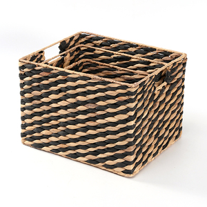 Panier <span class=keywords><strong>en</strong></span> <span class=keywords><strong>osier</strong></span>, cubes de rangement pour jouets, livres, vêtements (lot de 3) - Product Image 1