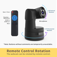 Cámara web PTZ 4K Sensor CMOS AI Seguimiento Control de gestos Micrófonos con cancelación de ruido Cámara web para cámara de video portátil