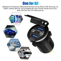 Chargeur de voiture USB 56W 12V, prise USB C 83W 12V