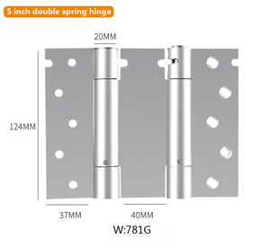 Bisagra de puerta batiente de doble acción de acero inoxidable moderna y de calidad, ajustable, 3 mm de grosor, ángulo de apertura de 180 grados, para dormitorio - Product Image 2