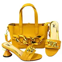 뜨거운 판매 신발 및 가방 세트 클러치 지갑 토트 백 세트 앙상블 Sac zapatos 브랜드 이름 여성 신발 및 가방