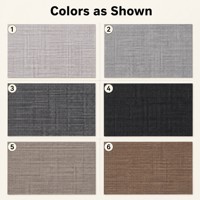 Ensemble de sets de table rectangulaires en tissu polyester tissé texturé de qualité supérieure, résistants à la chaleur et lavables, pour la maison et les restaurants