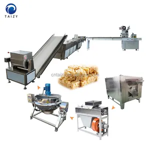 peanut candy bar forming and cutting machine energy bar nut coating cereal bar production line