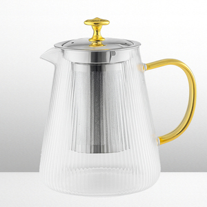 Seecin thiết kế hiện đại Borosilicate <span class=keywords><strong>Glass</strong></span> Tea Pot Ấm đun nước hoa quả ấm trà ấm trà với <span class=keywords><strong>Infuser</strong></span> - Product Image 5