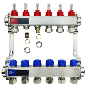 Коллектор для теплого пола из нержавеющей стали, 2-10 выходов, для отелей и апартаментов, экологичный, простой в установке - Product Image 4