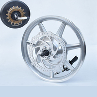 Moteur de moyeu de vélo électrique pliable sans engrenage 48V 350W à courant continu sans balais avec roue avant, 12/14 pouces