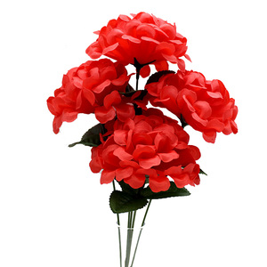 Decoración al por mayor de China, 5 cabezas, flores de <span class=keywords><strong>cementerio</strong></span> artificiales conmemorativas de seda <span class=keywords><strong>para</strong></span> Arreglo de tumba - Product Image 2