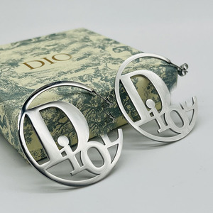 Designer Brand's New Exaggerated High-end Minimalist Fashion Letter Large Stainless Steel <strong>Hoop</strong> <strong>Earrings</strong> <strong>for</strong> <strong>Women</strong> - Product Image 3