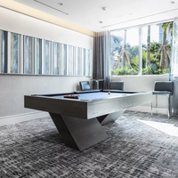 Nouvelle table de billard de luxe sur mesure de haute qualité, design professionnel, 9 pieds, 8 pieds, 7 pieds, avec plateau en ardoise, revêtement en cuir et structure en bois massif