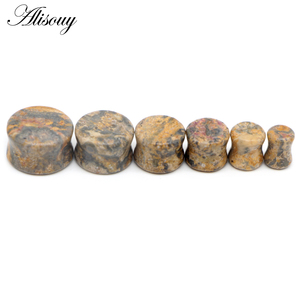 Alisouy Set di 2 Dilatatori per Orecchie in Opale Naturale Organico, Tunnel per Orecchie, Espansori, Gioielli per Piercing Corporeo 6-16mm - Product Image 4