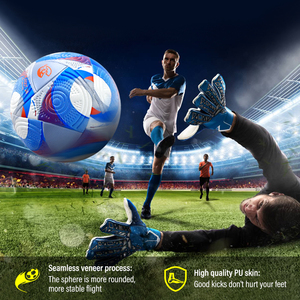 Custom Logo Official Size 5 Thermal Bonding PU <b>Leather</b> Soccer Ball Professional Match <b>Football</b> for Outdoor Training - Product Image 4