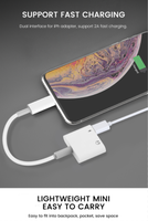 Adaptateur audio auxiliaire 2-en-1 jack 3,5 mm pour écouteurs iPhone avec câble de charge, musique, appels, haut-parleur et lecteur DVD – Offre Spéciale
