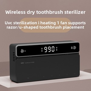 Multi-Slot UVC Toothbrush Sanitizer Razor Organizer <b>Heated</b> Drying Wireless Auto Stop Type-C Charging Holder for Bathroom - Product Image 3