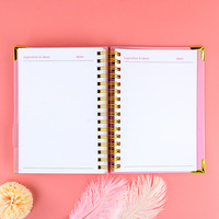 Meilleure vente Spiral Planner Agenda 2026 Goals Dream Self Care Agenda for Girls Spiral Hardcover Journal Notebook avec boîte-cadeau
