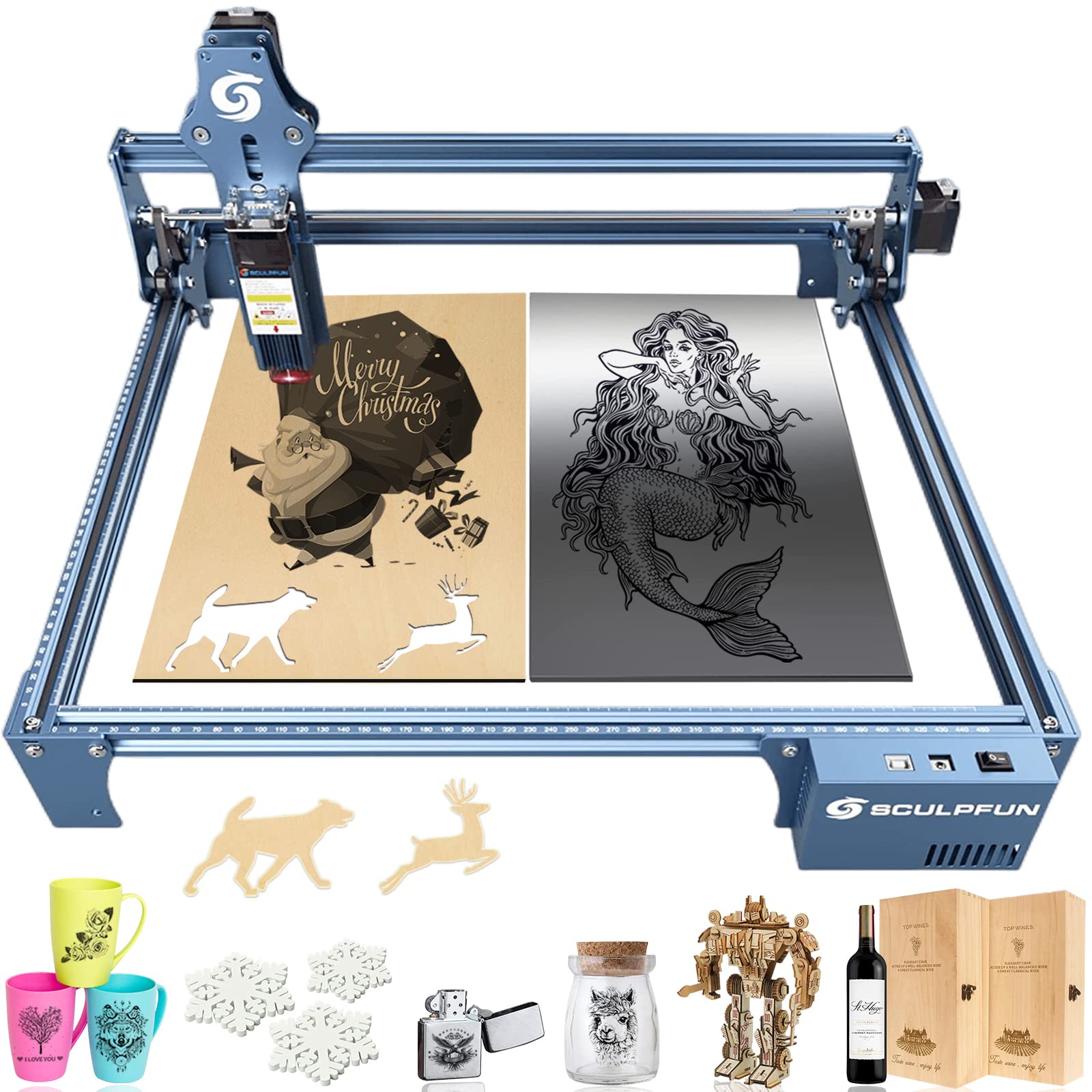 SCULPFUN S9 оборудование для гравировки металла диодные лазерные режущие и гравировальные машины