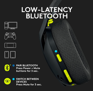 โล<span class=keywords><strong>จ</strong></span>ิเทค G435 ชุดหูฟังสำหรับเล่นเกมไร้<span class=keywords><strong>สาย</strong></span>ไลท์สปีด ดอลบี้ แอทโมสแบตเตอรี่ 18 ชม. ไมโครโฟนในตัวสำหรับพีซี พีเอส 4 พีเอส 5 สวิตช์มือถือ - Product Image 4